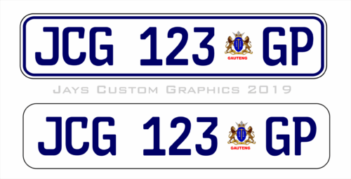 Gauteng GP Perspex Number Plate