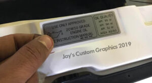 CITI Golf – Oil grade info sticker