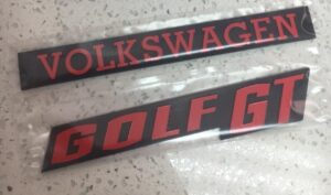 MK1 GOLF GT Boot Badge